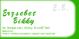 erzsebet bikky business card